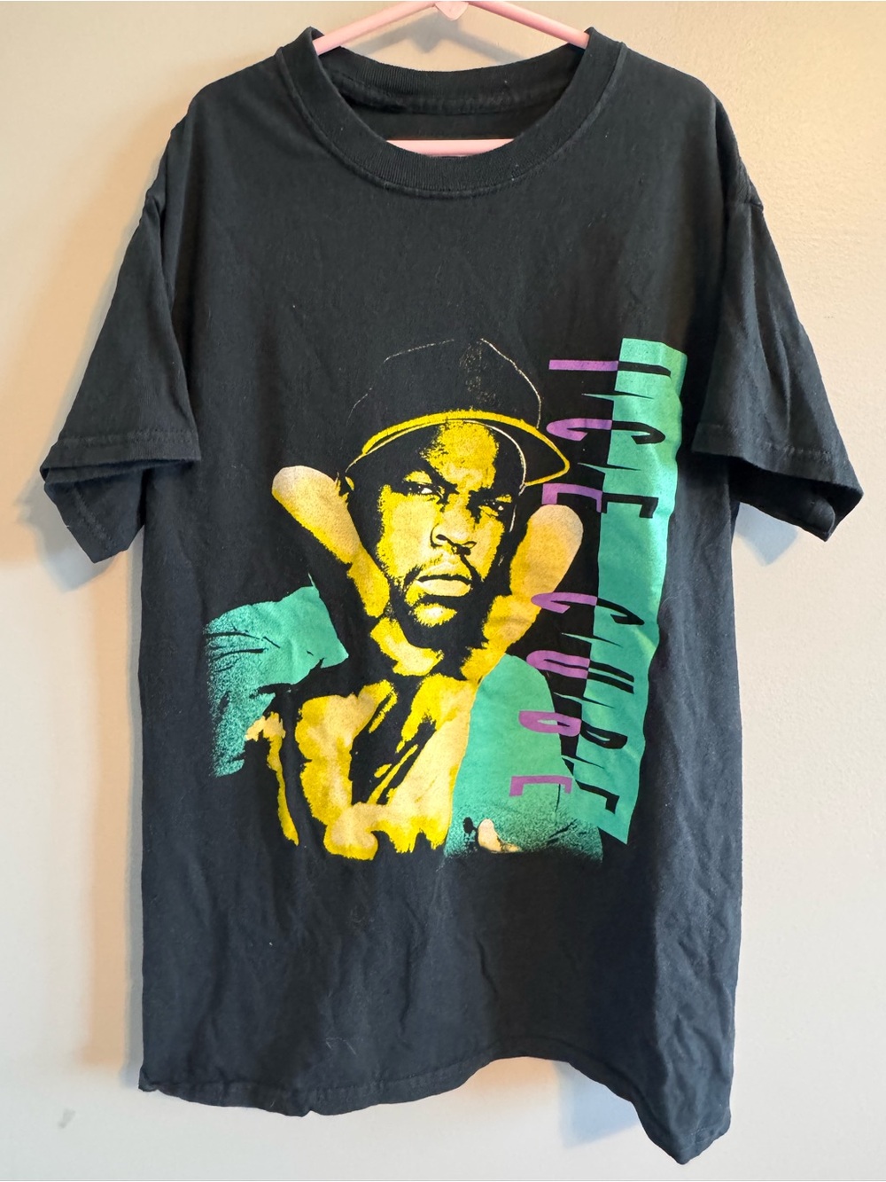 Ice‎ Cube Graphic T-Shirt Black Rap Hip Hop Vintage Style Size Small
